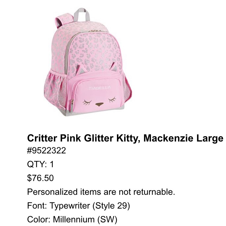 Kitty Backpack Brand New